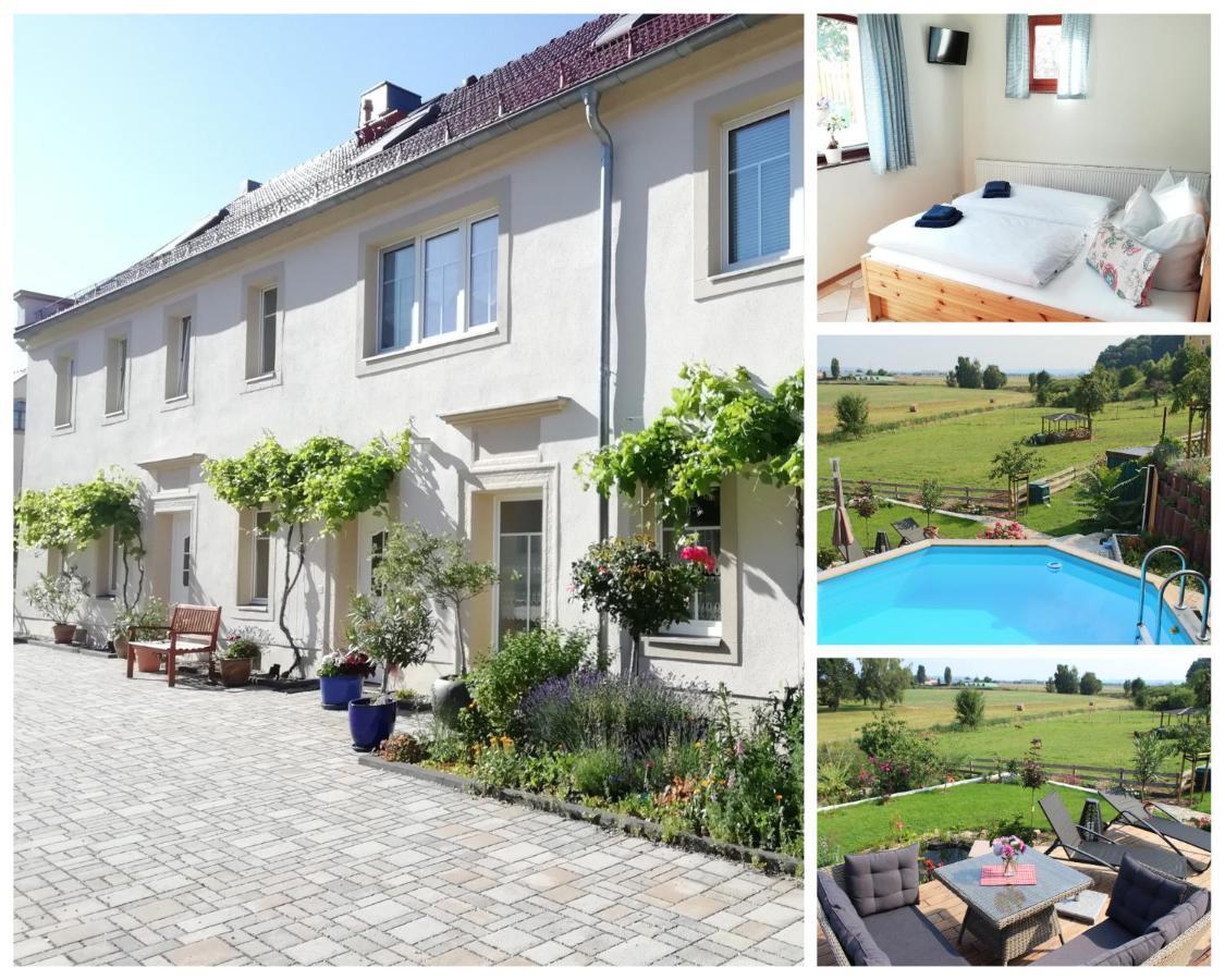 Ferienhof Graefe - 3-Seiten Hof Mit Grossem Garten, Pool & Sauna Мейсен Экстерьер фото